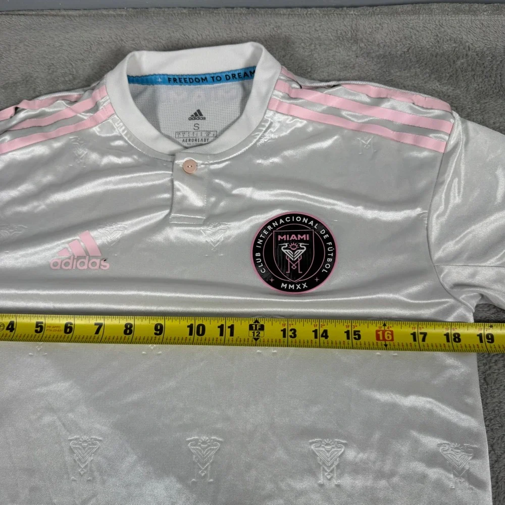 Adidas Inter Miami CF Jersey Mens Small White Pink 2020 Away Aeroready MLS